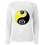 8 Ball 9 Ball Yin Yang Women's Long Sleeve T-Shirt