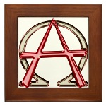 Alpha & Omega Anarchy Symbol Framed Tile
