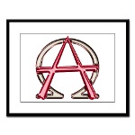 Alpha & Omega Anarchy Symbol Large Framed Print