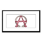 Alpha & Omega Anarchy Symbol Small Framed Print