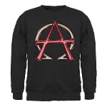 Alpha & Omega Anarchy Symbol Sweatshirt (dark)