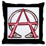 Alpha & Omega Anarchy Symbol Throw Pillow