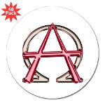 Alpha & Omega Anarchy Symbol Lapel Stickers