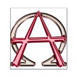 Alpha & Omega Anarchy Symbol Small Poster