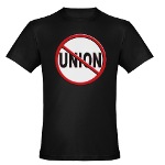 Anti-Union Men's Fitted T-Shirt (dark)