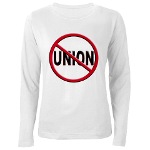 Anti-Union Women's Long Sleeve T-Shirt