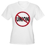 Anti-Union Women's V-Neck T-Shirt