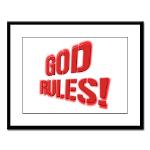 God Rules! Large Framed Print
