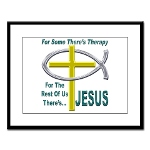 Jesus Therapy Large Framed Print