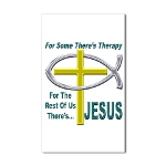 Jesus Therapy Rectangular Sticker