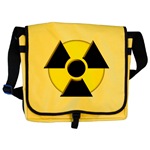 3D Radioactive Symbol Messenger Bag