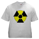3D Radioactive Symbol Ash Grey T-Shirt