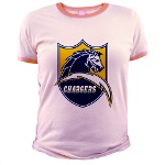 Chargers Bolt Shield Jr. Ringer T-Shirt