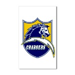 Chargers Bolt Shield Sticker (Rectangle)