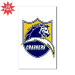 Chargers Bolt Shield Sticker (Rectangle 50 pk)