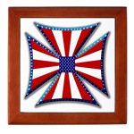American Maltese Cross Tile Box