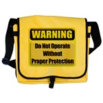 Do Not Operate Warning Messenger Bag