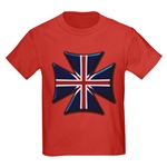 British Biker Cross Kids Dark T-Shirt
