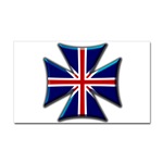 British Biker Cross Sticker (Rectangular)