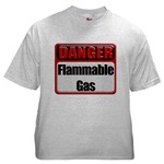 Danger: Flammable Gas Ash Grey T-Shirt