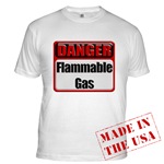 Danger: Flammable Gas Fitted T-Shirt