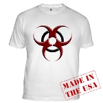 3D Biohazard Symbol Fitted T-Shirt