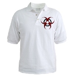 3D Biohazard Symbol Golf Shirt
