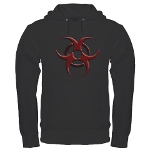 3D Biohazard Symbol Hoodie (dark)