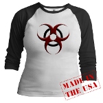 3D Biohazard Symbol Jr. Raglan