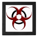 3D Biohazard Symbol Keepsake Box