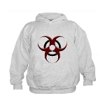 3D Biohazard Symbol Kids Hoodie