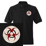 3D Biohazard Symbol Men's Polo