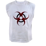 3D Biohazard Symbol Men's Sleeveless Tee