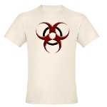 3D Biohazard Symbol Organic Men's Fitted T-Shirt