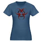 3D Biohazard Symbol Organic Women's Fitted T-Shirt