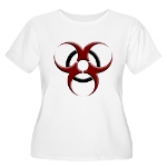 3D Biohazard Symbol Women's Plus Size Scoop Neck T