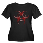 3D Biohazard Symbol Women's Plus Size Scoop Neck D