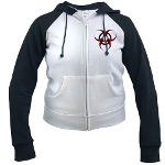 3D Biohazard Symbol Women's Raglan Hoodie