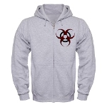 3D Biohazard Symbol Zip Hoodie