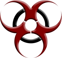 3D Biohazard Warning Symbol