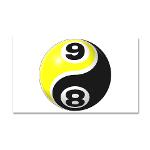 8 Ball 9 Ball Yin Yang 22x14 Wall Peel