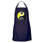 8 Ball 9 Ball Yin Yang Apron (dark)