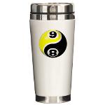 8 Ball 9 Ball Yin Yang Ceramic Travel Mug