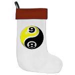 8 Ball 9 Ball Yin Yang Christmas Stocking