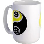 8 Ball 9 Ball Yin Yang Large Mug