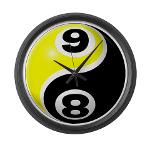 8 Ball 9 Ball Yin Yang Large Wall Clock