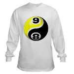 8 Ball 9 Ball Yin Yang Long Sleeve T-Shirt