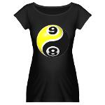 8 Ball 9 Ball Yin Yang Maternity Dark T-Shirt