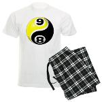 8 Ball 9 Ball Yin Yang Men's Light Pajamas