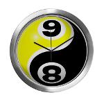 8 Ball 9 Ball Yin Yang Modern Wall Clock